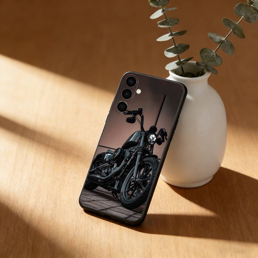 Iron 883 Motorrad Handyhülle für Samsung Galaxy A20, 21s, 22, 31, 32, 52, 53, 72, 73, 80, 91 Weiche Schwarze Hülle