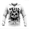New Autumn and Winter Men's Halloween Skull 3D Printing Hooded Zipper Hoodie Men's Sweatshirt 3D Harajuku Hoodie