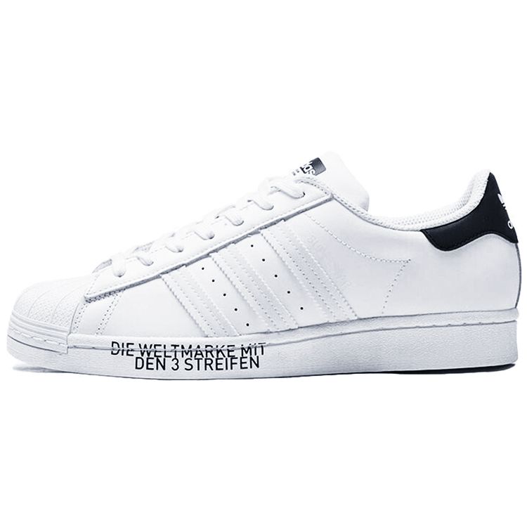 

Кроссовки унисекс adidas Superstar с немецким боковым принтом White Cloud-White Core-Black FV2810
