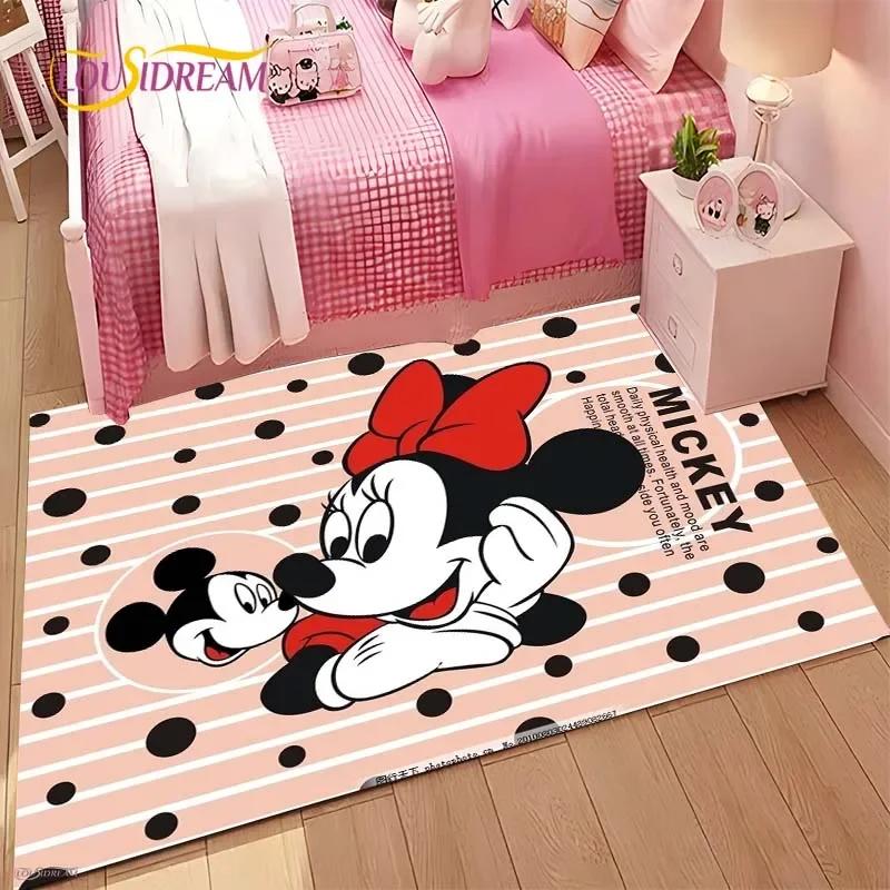 Kawaii Mickey Minie Mouse Caroon Cute Carpet for Living Room Bedroom Rugs Kitchen Door Un-slip Floor Mats Alfombra Birthday gift