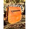 Medium Leather Saddle Bag, Retro Saddle Bag, 11x9 Brown Saddle, Back To the 70s Traditional Saddle Bag. Everybody Needs a Saddle To Love