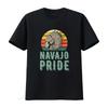 Navajo Pride Tribal Headdress Indigenous Peoples Day T Shirt Vintage Washed Graphic Top For Everyday Wear Designer Clothes
