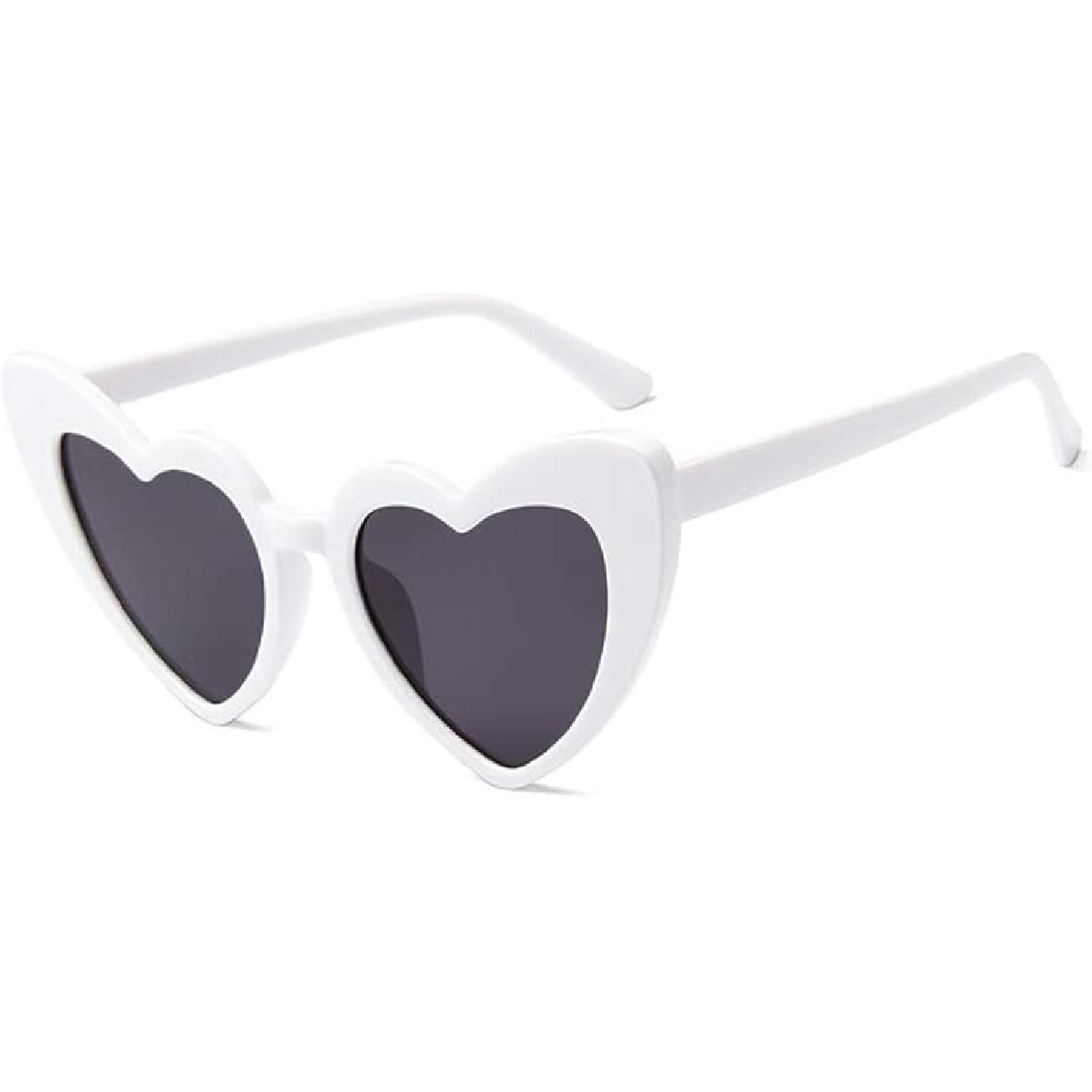 Heart Shaped Sunglasses for Women Cat Eye Mod Style Retro Glasses