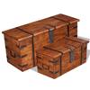 Day and Night - Day and Night Solid Wood Storage Trunk Set 2 Pieces