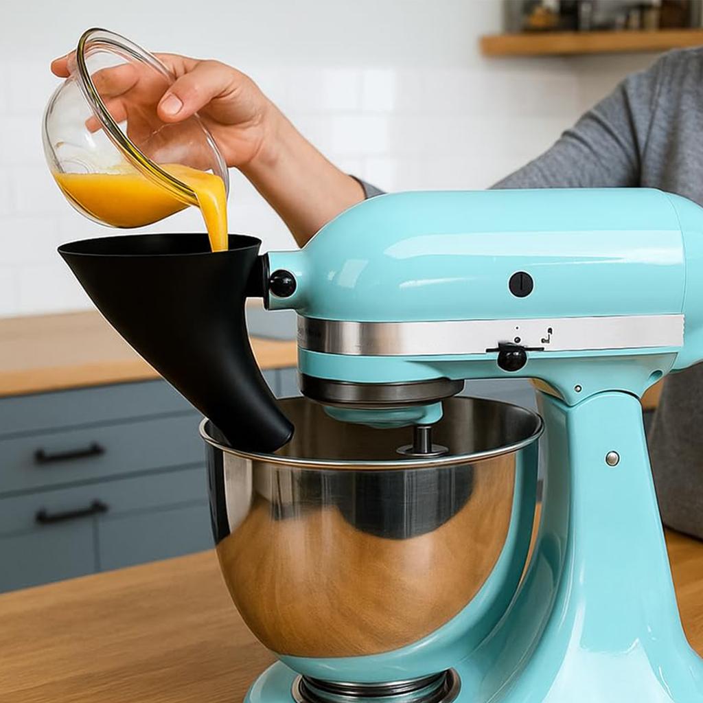 Wide Mouth Stand Mixer Attachment Plastic Powder Funnel Kitchen Funnel for Kitchen Aid Mixer