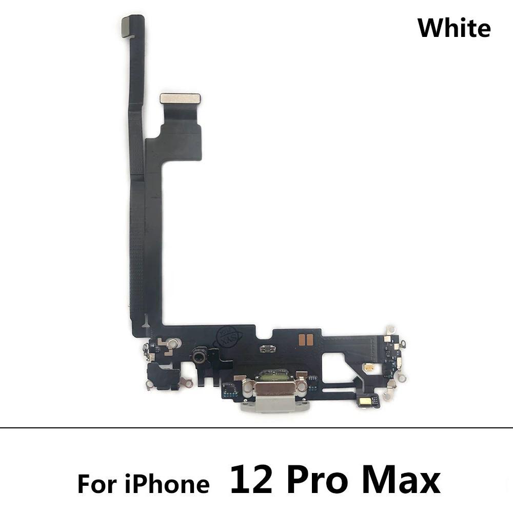 For iPhone 11 12 13 Pro Max 12 Pro USB With Micro Charging Port Charger Dock Flex Cable With IC Microphone Board Replacement