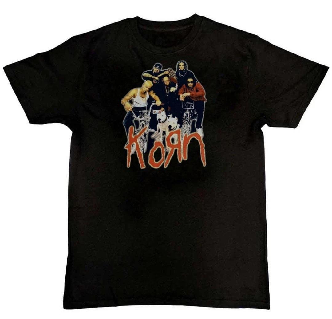 Men s and Women s T-shirts 90s Korn Band Tour Graphic Print Mens Unisex T-Shirt S M L XL 2 3 4 XL S