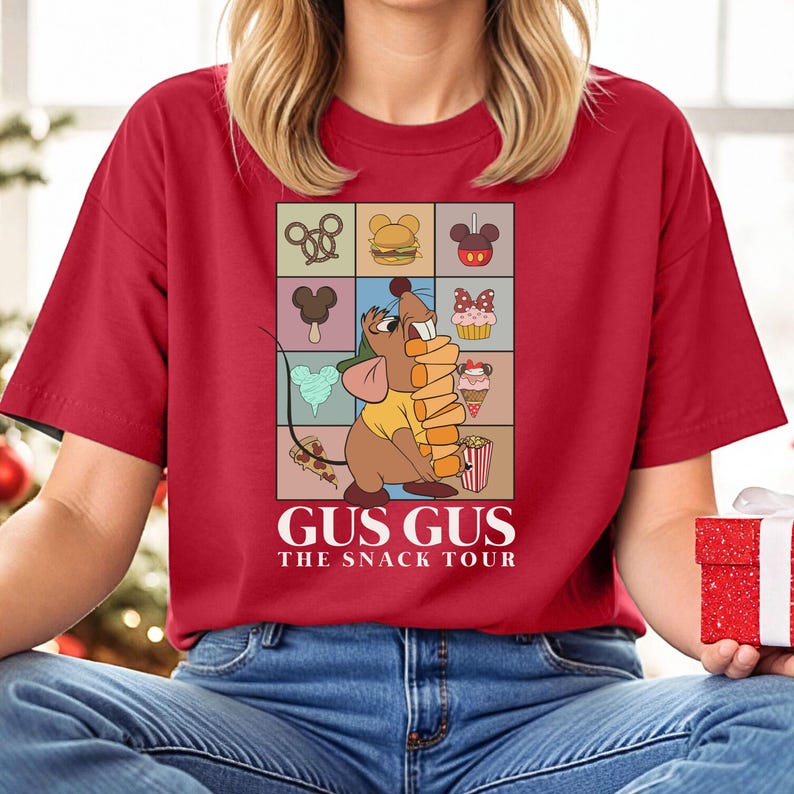 Comfort Colors Gus Gus The Snack Tour TShirt Cinderella Friends Shirt Disney Snack TShirt S