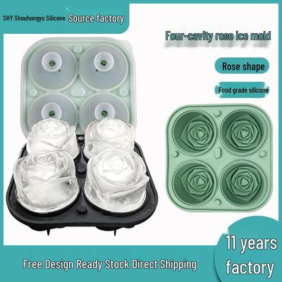 Silicone Rose Ice Ball Maker Mold - Ice Cube Tray