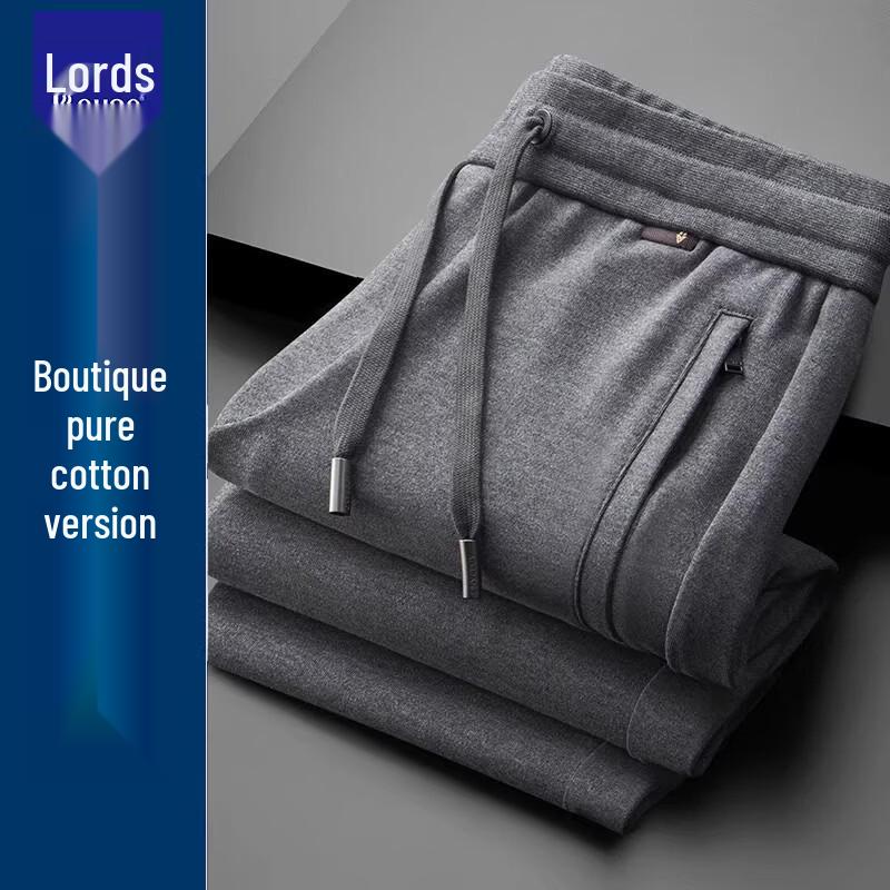 Luoz Men s Spring/Autumn Premium Cotton Anti-Wrinkle Loose Straight Casual Pants 6XL