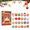 Decorative Hanging Ornaments 24 Day Cartoon Dumplings Advent Calendar 2026, 2D Acrylic Dumpling Christmas Pendants Countdown with Mini Charms