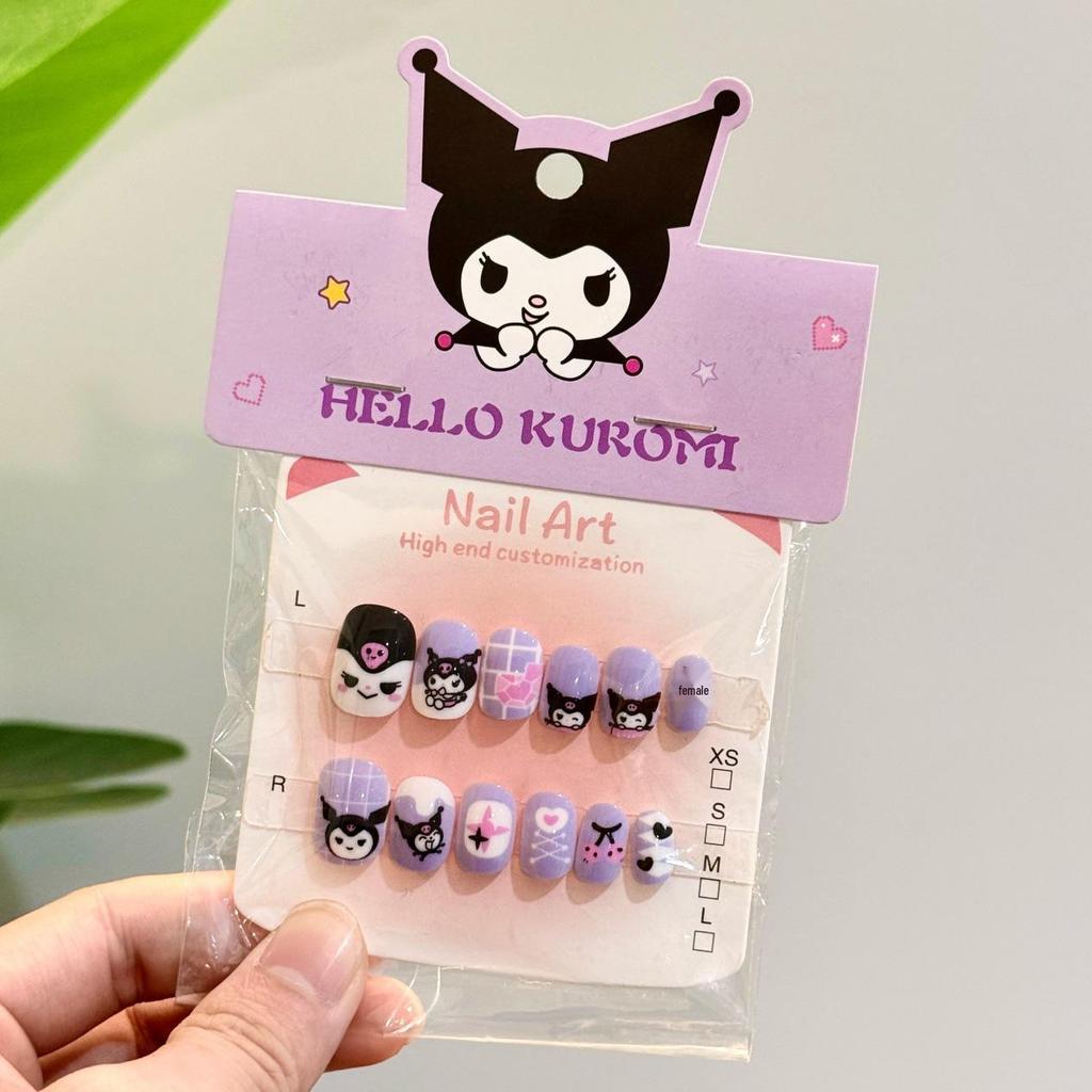Sanrio Cute Kawaii Cartoon Nail Tips for Kids: My Melody, Hello Kitty, Kuromi