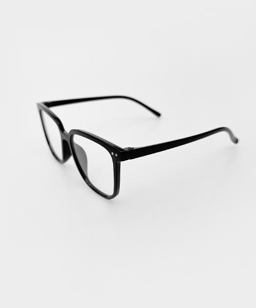 KOLEAT Men Big Horn-Rimmed Blue Light Blocking Glasses Round Square Glasses [Bkbg]