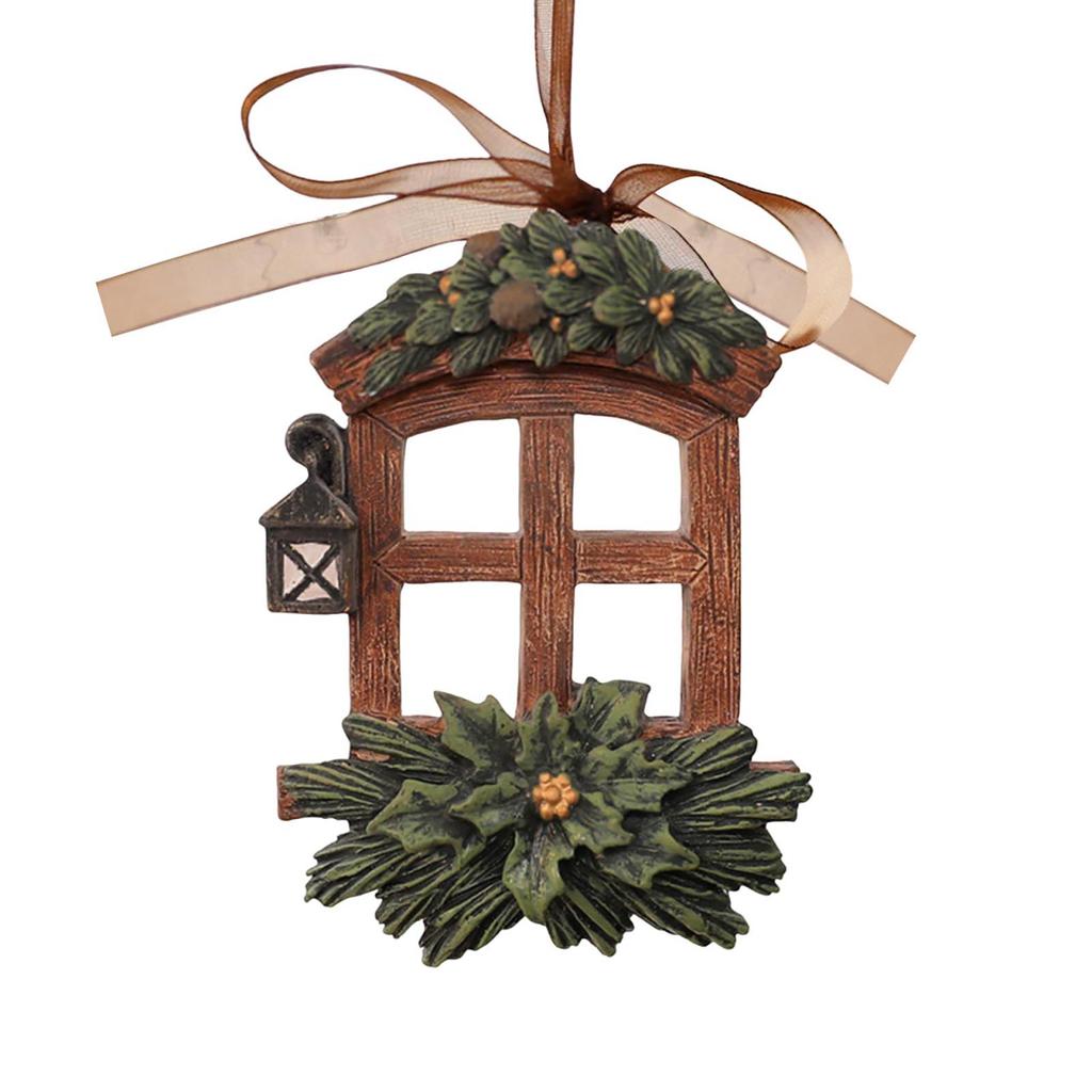Vintage 3D Christmas Decoration Resin Pendant Christmas Decoration Christmas Tree Gift Bell Trojans Hanging Decoration