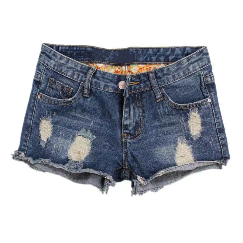 Women's Plus Size Korean Style Ripped Denim Shorts – Summer 3/4 Hot Pants