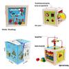 Premium 5 In 1 Wooden Multi-activity Cube Educational Toy For Kids And Babies