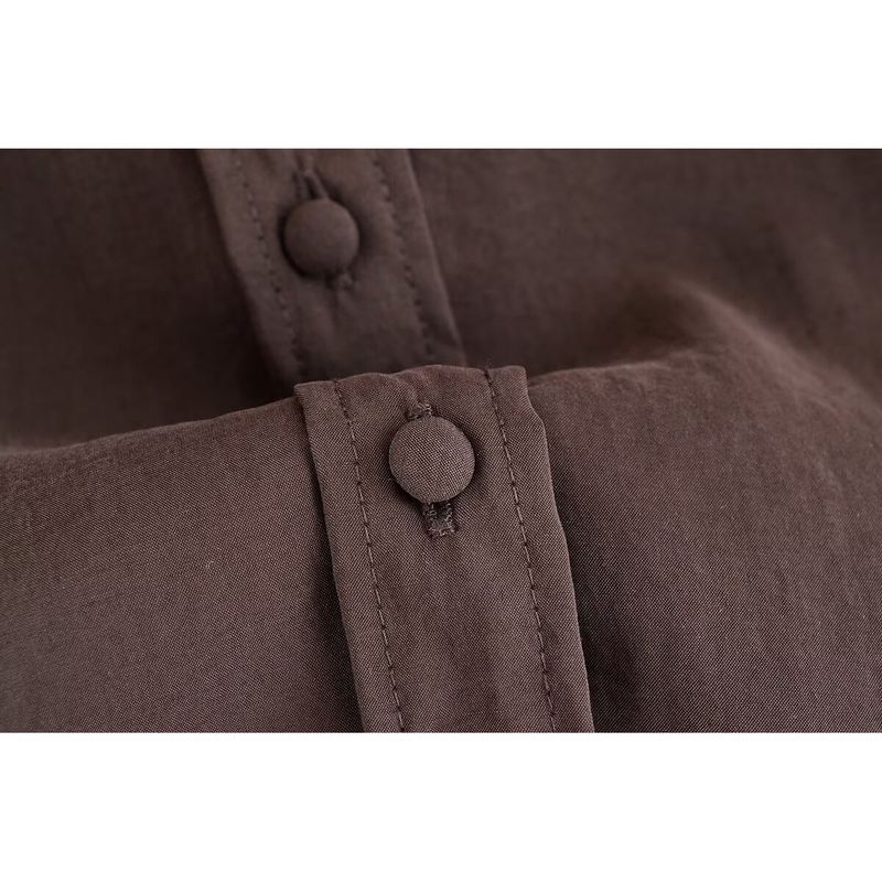 Kaslead New Women clothes Western Style Fashion Simple Solid Long sleeve Drape Shirts 2157222
