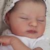Lifelike Sleeping 48cm Reborn Baby Doll Laura Soft Cotton Body Newborn Dolls 3D Painting Vascular Visual Simulation Toddler Baby Doll Kid Holiday Gift