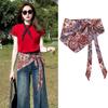 Triangular Scarf with Vintage Ethnic Print Cashew Flower Design for Women Adds Unique Fashion Flair