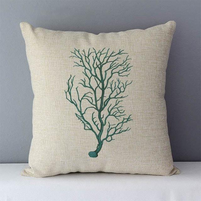 Colorful Plants Life Trees Printed Cushion For Couch Seat Back Cushions Home Decorative Pillows 45X45Cm