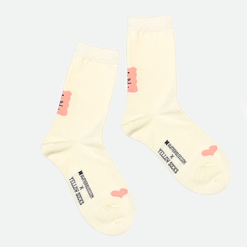 YELLOWSOCKS [YELLOWSOCKS] BACK POINT CREAM PINK Back Point Cream Pink