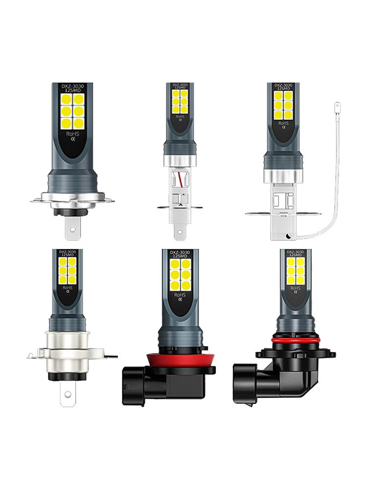 2Pcs H8 H11LED Bulb H1 H3 H4 H7 9005 9006 Led Lamp Bright Car Fog Lights Day Driving Running Light 12V 6500K White Car Lights