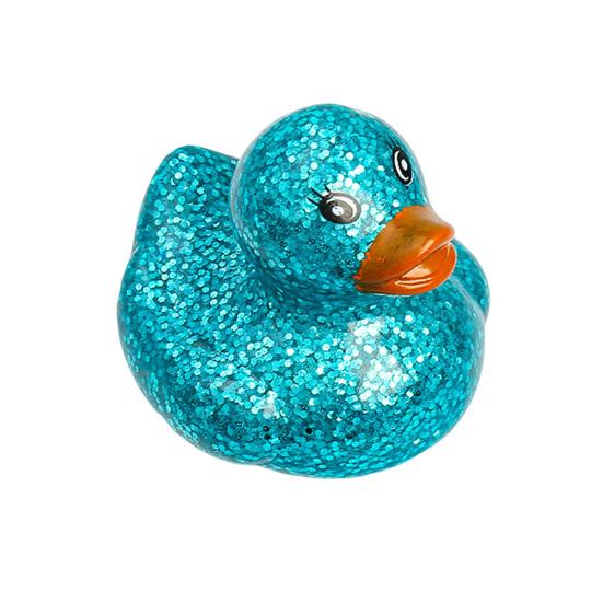 LED Light Up Duck Glow Toy Glitter Flashing Yellow Duck with Squeaky Sound