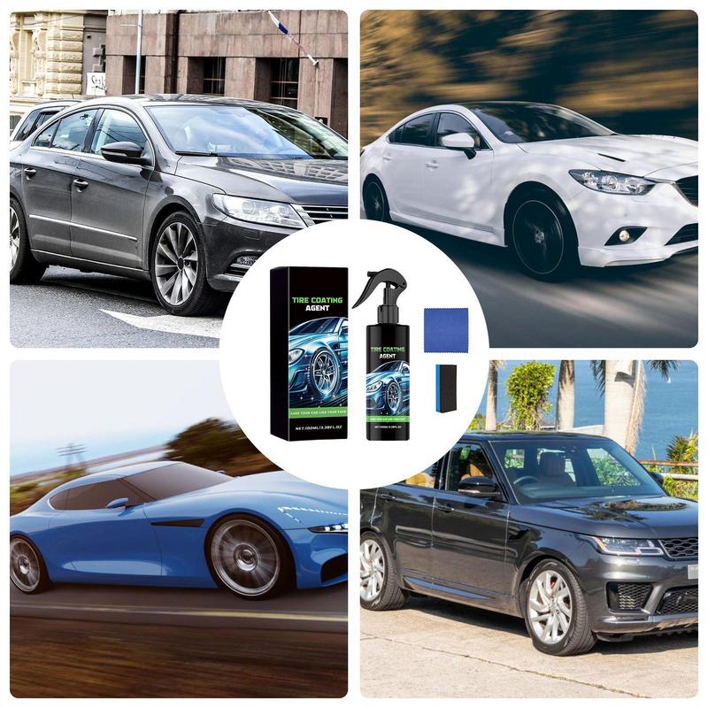 Car Tire Shine Cleaner 100ml Auto Tire Retreader Agent Deep Cleaning Tire Maintenance Tool For Trucks Mini Cars Sedans RVs