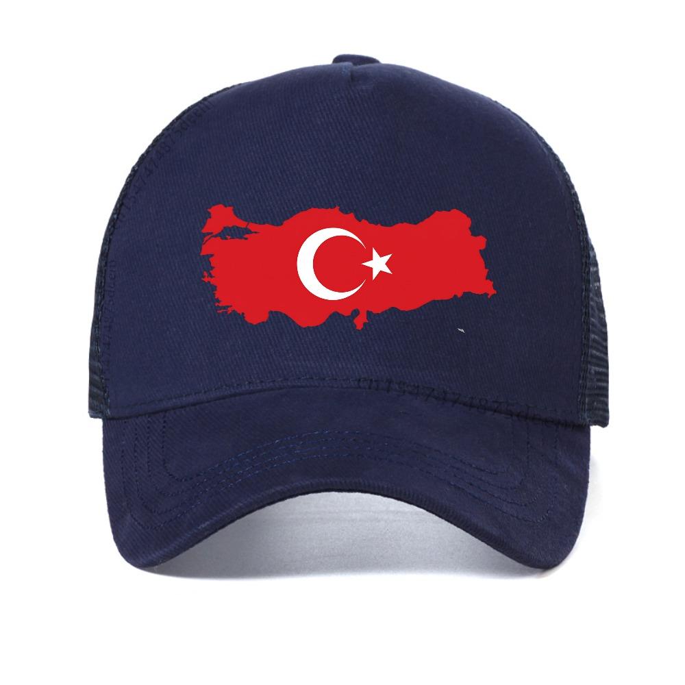 Rolig Turkiet Turkisk Turkiet Flagga Grafisk Nät Baseballkeps Herr Dam Mode Casual Andningsbar Solhatt Utomhus Truckerkeps