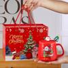 Weihnachts-Keramiktasse Geschenkset mit Deckel - Niedliche Tasse mit großer Kapazität