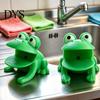 Home Organization for Kitchen Frog Sponge Holder Sink, Cute Animal Shape Decorative Sink Organizer Caddy, Draining Rack, Novelty Countertop