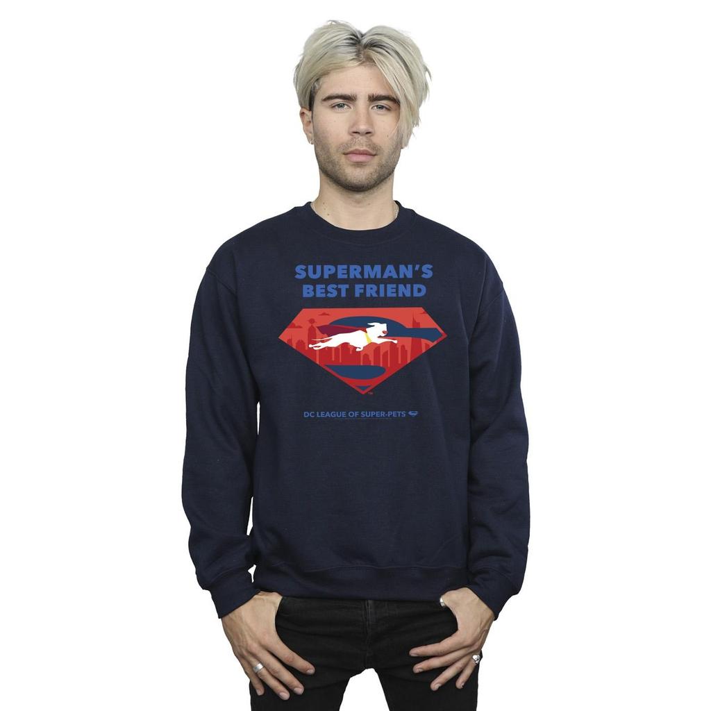 DC Comics Mens DC Comics DC League Of Super-Pets Superman´s Best Friend Sweatshirt