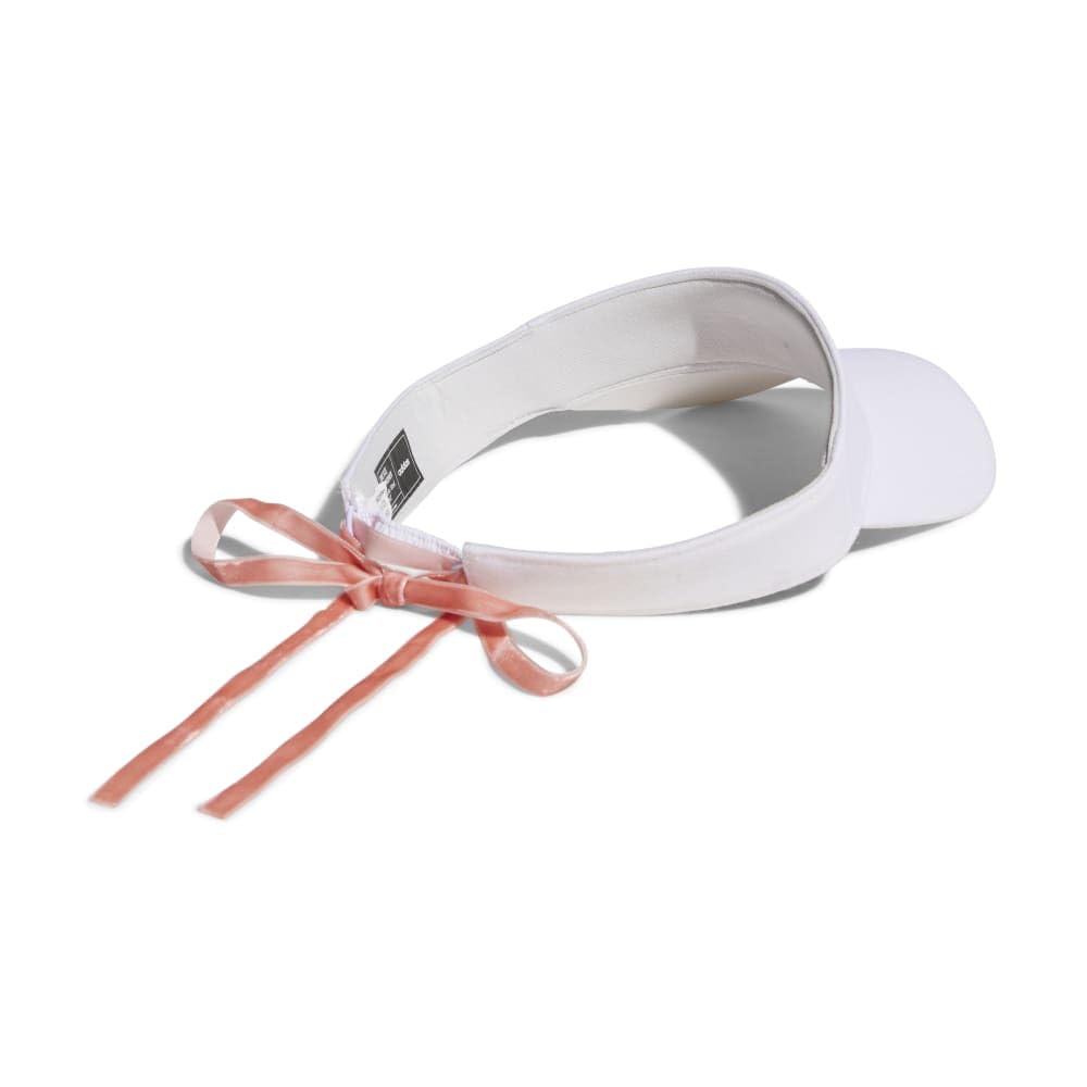 [Adidas Golf] Golf Cap Metal Logo Ribbon Visor Women's White Free Size