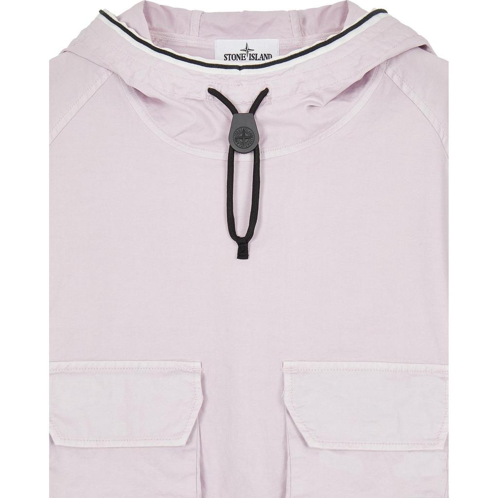 Stone Island Ss22 Solid Color Logo Embroidered Pullover Hoodie Men hoodies Pink 761544019-V0086
