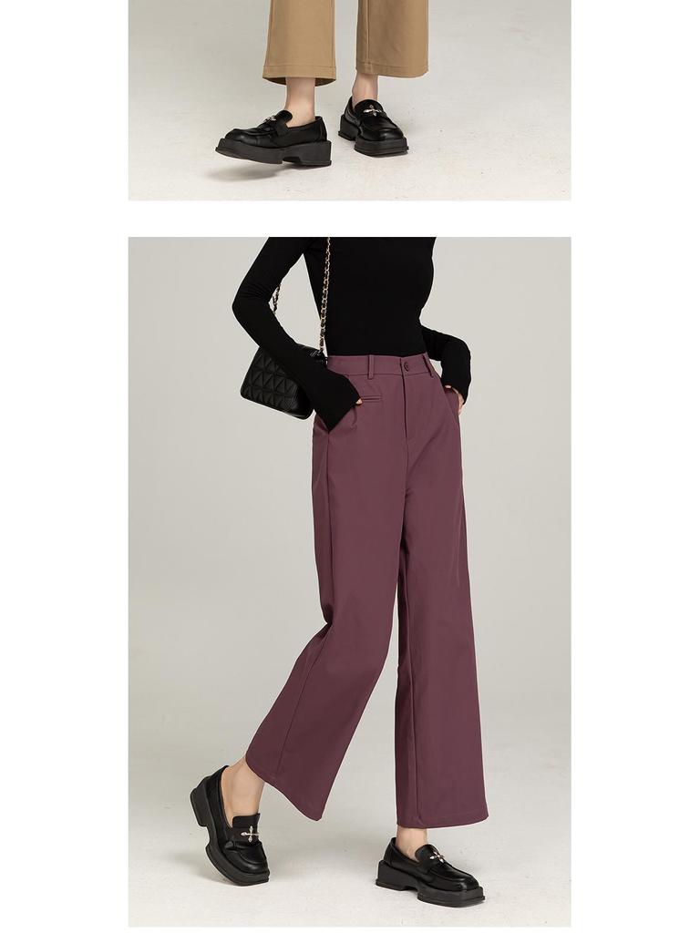 Shu Rou Te Protivráskové Kalhoty s Rovnou Nohavicí Volného Střihu Petite Vysoké a Štíhlé Vícebarevné