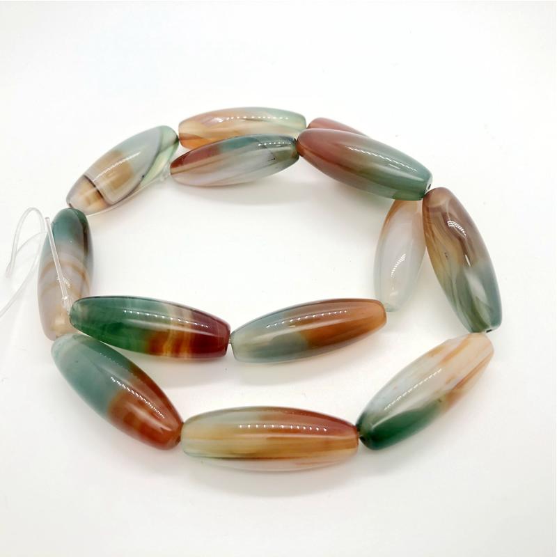 Beads for Jewelry Making measle10X30mm Botswana Agates DIY Christmas Jewelry 15"