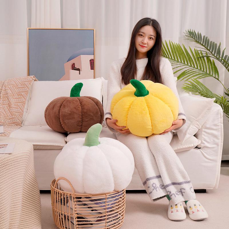 Creative Pumpkin Throw Pillow: Plush Indoor Cushion & Backrest for Sofa, Living Room, or Bay Window Decoration