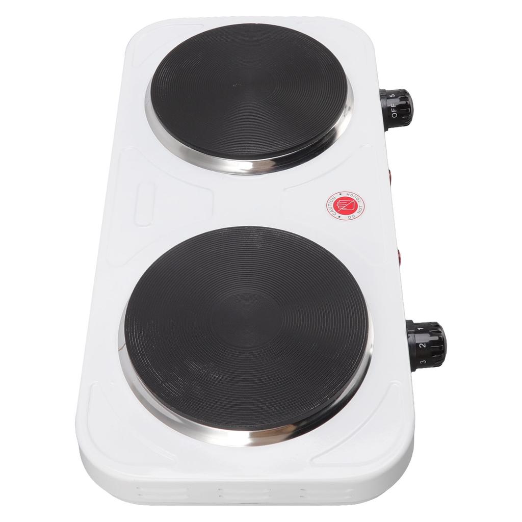 Elektroherd, 2000 W, Doppelheizplatten, tragbarer Arbeitsplattenherd für Küche, Schlafsaal, Büro