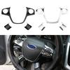 Steering Wheel Cover Sequins Trim Sticker ABS Chrome for Ford For Focus 3 Kuga Escape CMAX Grand 2011-2017 Models