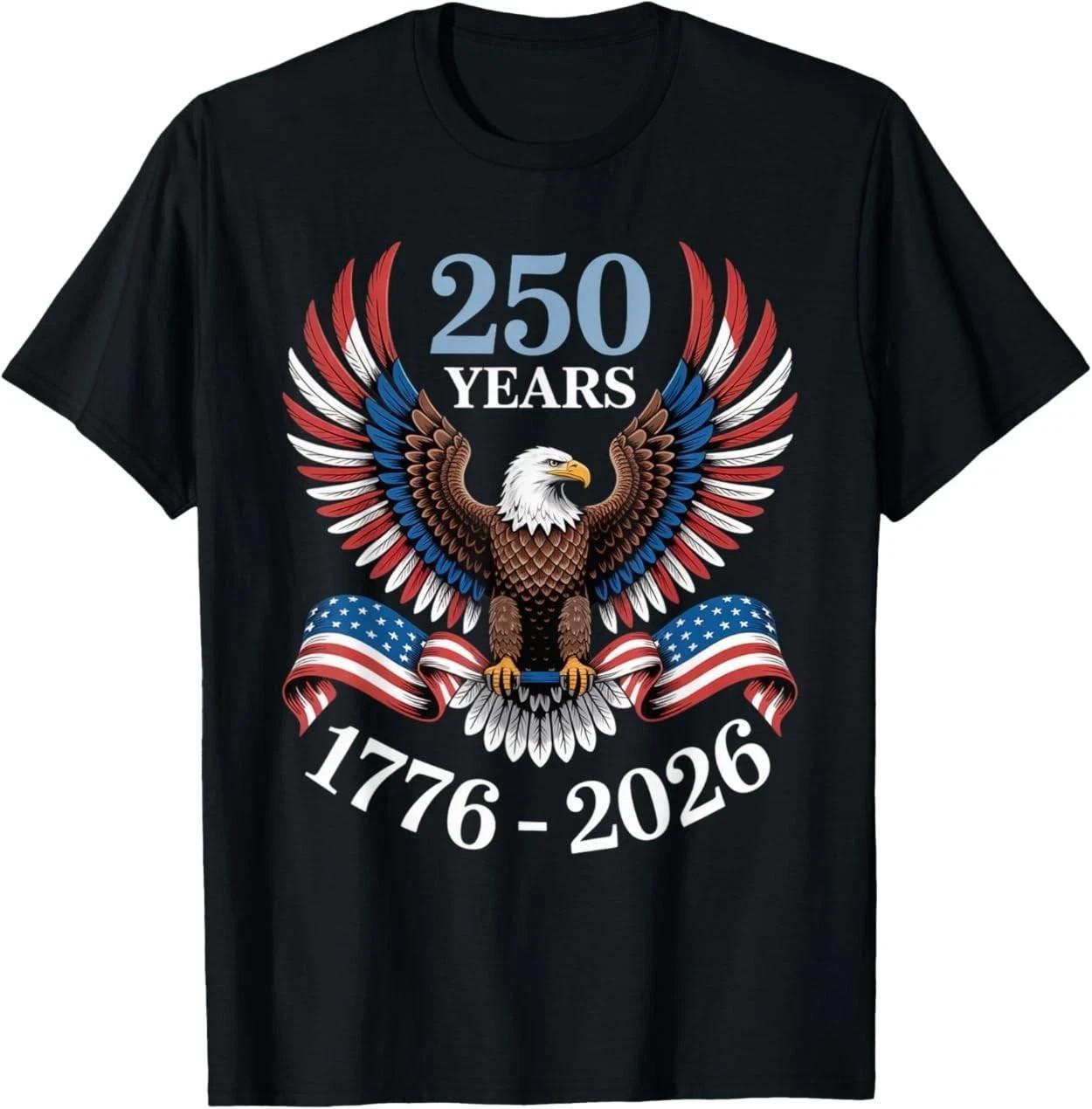 250 лет Америка 1776 2026 День Рождения 250-й 4 июля Футболка S разноцветный