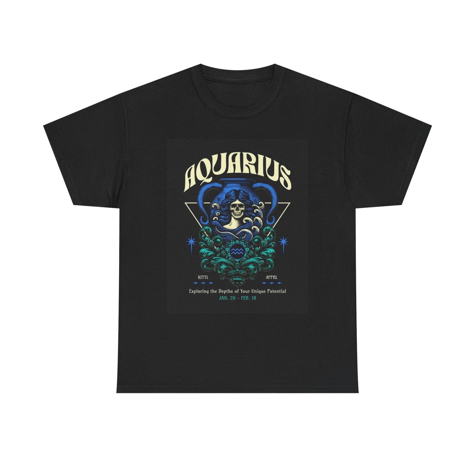 Men s and Women s T-shirts Aquarius Zodiac Astrology Graphic S