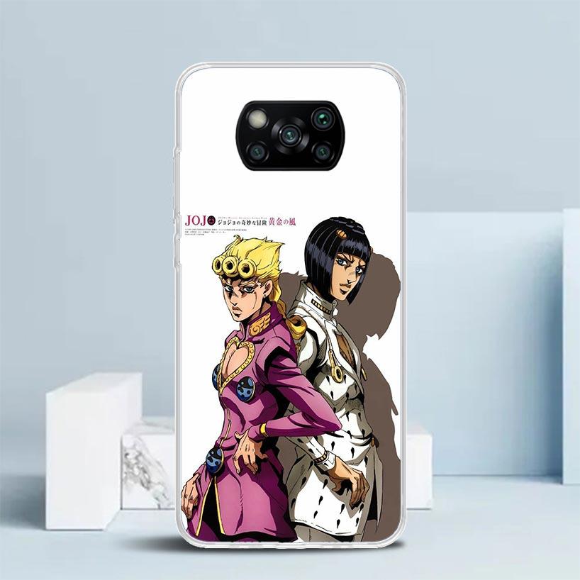JoJo Bizarre Adventure Golden Wind Phone Case For Xiaomi Poco F7 Ultra X5 X6 X7 Pro M7 Redmi 15C 15 13C 13 12C 12 10C 10 10A 9 9