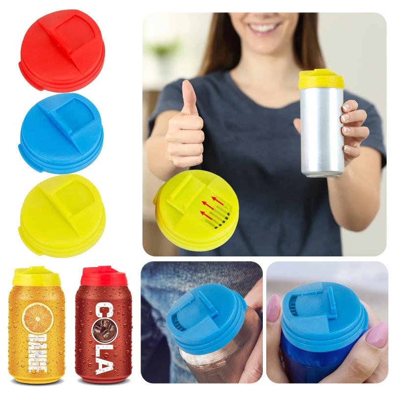 1/3/5PCS Plastic Beverage Can Lids Leak-proof Drinks Protector Multi-color Air-leak Beer Sealing Cap Portable Water Bottle Covers