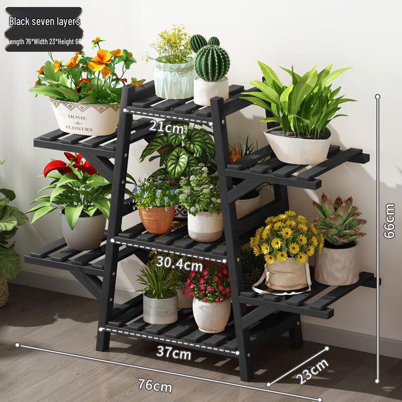 Solid Wood Multi-Tier A-Frame Plant Stand