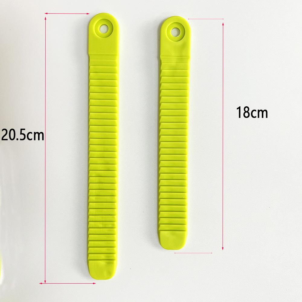 Colored  Adjustable Ski Strap Binding Attachment for Multiple Occasions With Ratchet Tongue Ladder to Secure Shoelaces
