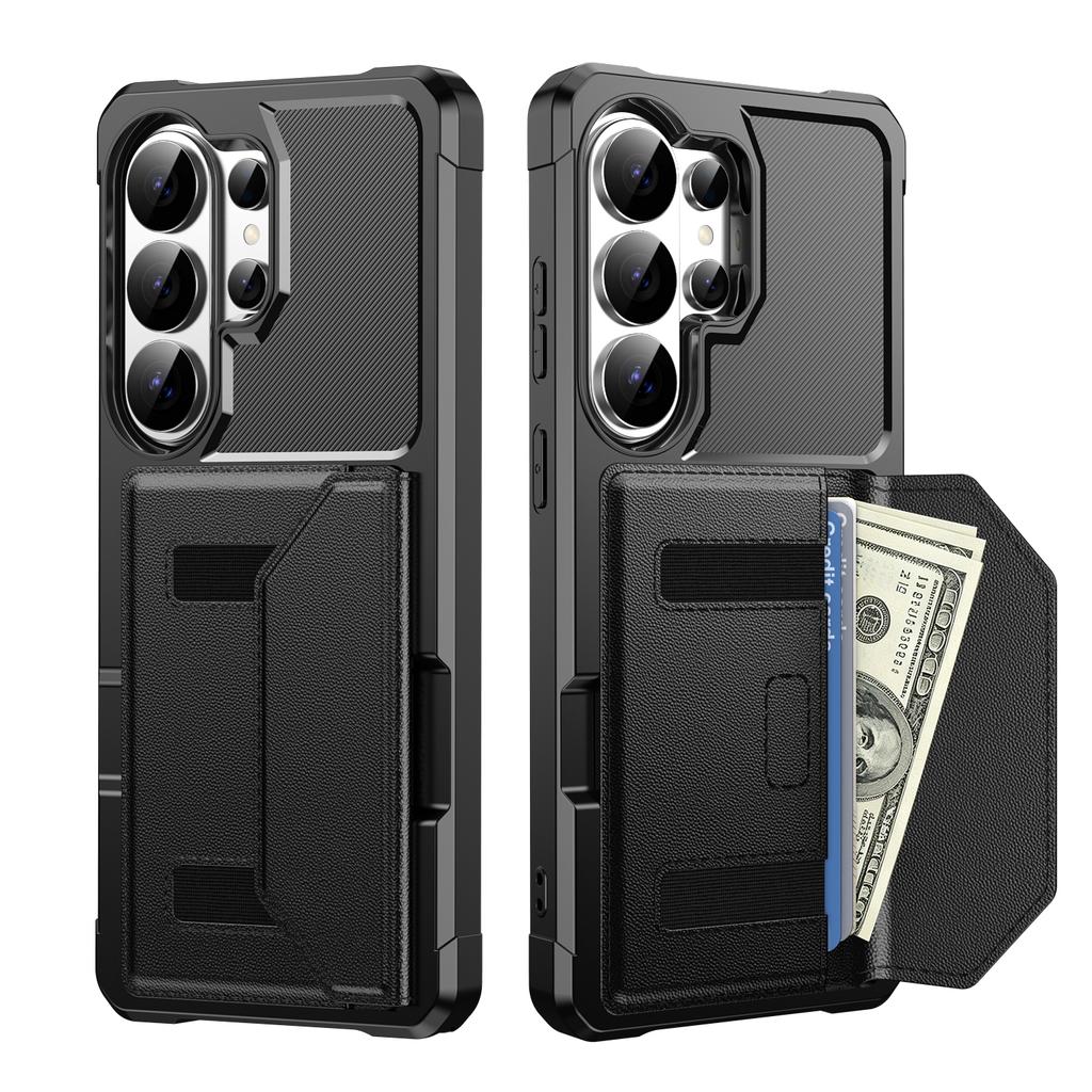 Card Slot Wallet Leather Shockproof Case for Samsung S26 Ultra S25 Edge S24 Plus S23 FE A57 A37 A17 A56 A36 A26 A16 A55 Cover