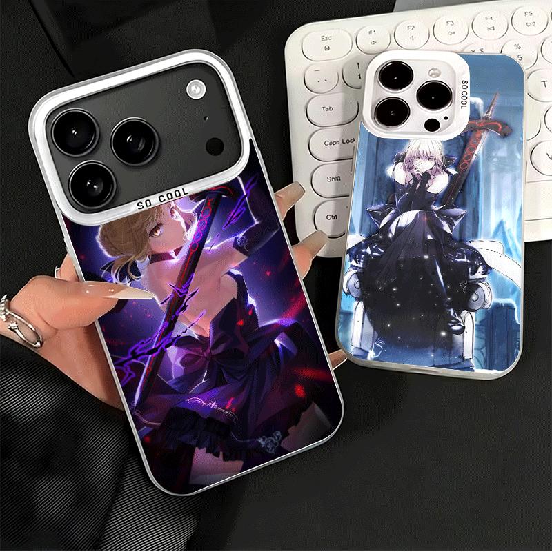 Fate Zero Stay Night Saber Soft Phone Case for iPhone 15 16 17 Pro Max 17Air 16E 14 Plus 13 12 Mini Shockproof Cover Back Shell