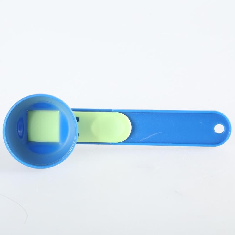 Plastic Measuring Spoon Funnel for Protein Powder Cooking Ingredient Sliding Scooper with Long Handle Kitchen Tool