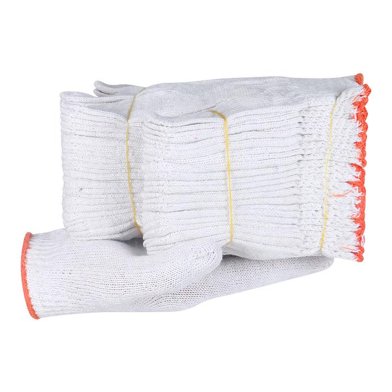 

Work-Resistant White Cotton Nylon Gloves for Labor Protection