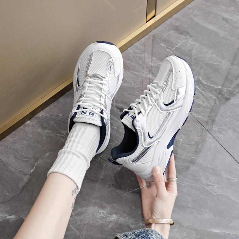 Large Size Dad Shoes Women's Spring and Autumn New Fashionable Thick-soled Lightweight Mesh Breathable Korean Version of Versatile Casual Sports Shoes